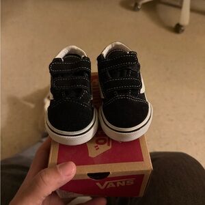 Vans Kids Black and White Sneakers